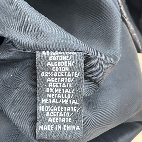 Tibi Metallic Jacquard Sleeveless Sheath Cocktail Dress in Black Silver, Size 10 - Picture 10 of 11